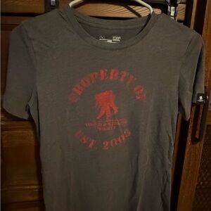 Under Armour Gray Tee with Red Print
